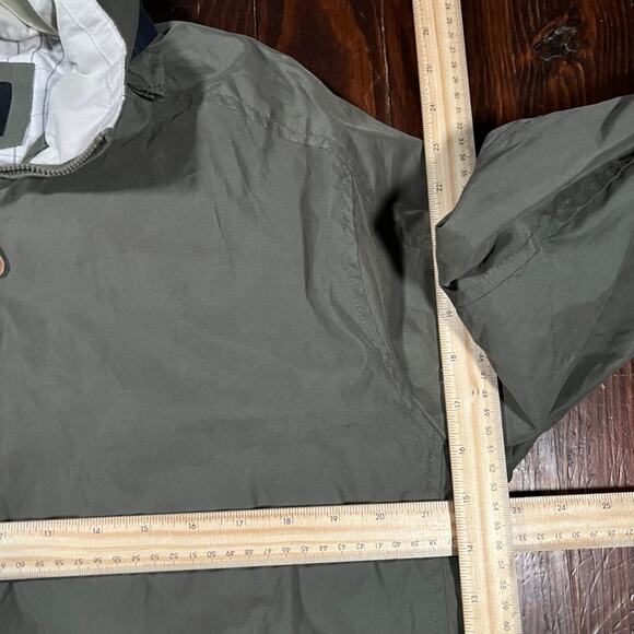 ondon Fog M Casual Hooded Jacket Olive Green Relaxed Fit Outdoor - Picture 7 of 8